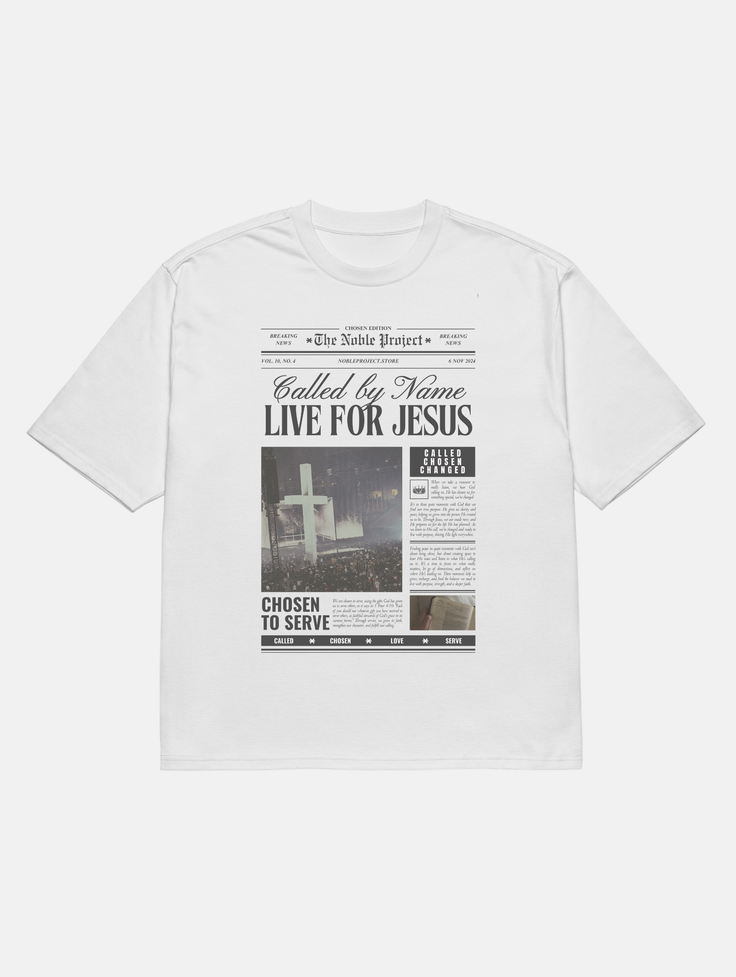 "Live For Jesus" Oversized Heavyweight Tee