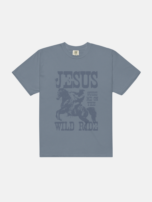 "Jesus, Guide Me" Jean Blue Tee